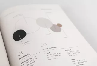 Grafik aus dem Brand Concept Book von Franzi Marwede im Studiengang Kommunikationsdesign