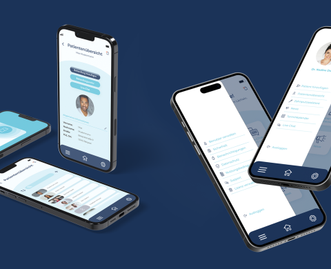 Mockup der MySmile App im Studiengang Kommunikationsdesign